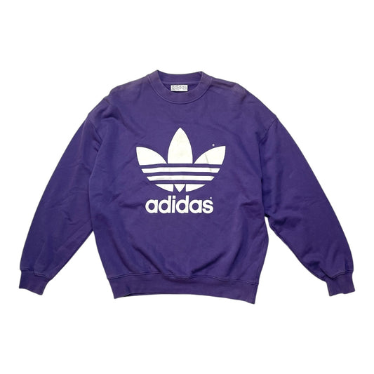 Vintage 90s Adidas Trefoil Logo Purple Sweatshirt